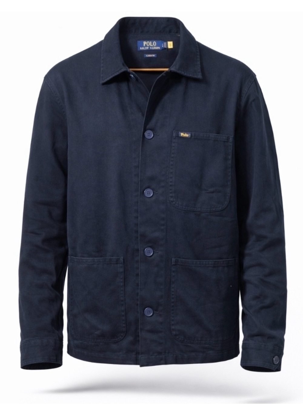 Polo Ralph Lauren Twill Utility Overshirt Navy Cotton Size XL Classic Fit